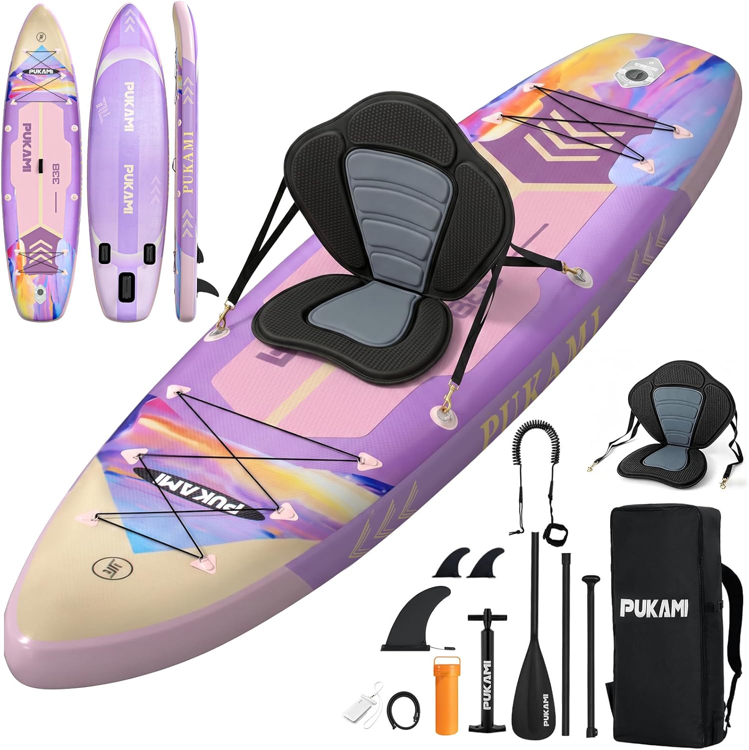 Fishing Backpack - Ekstra szeroka nadmuchiwana deska SUP, 11'1
