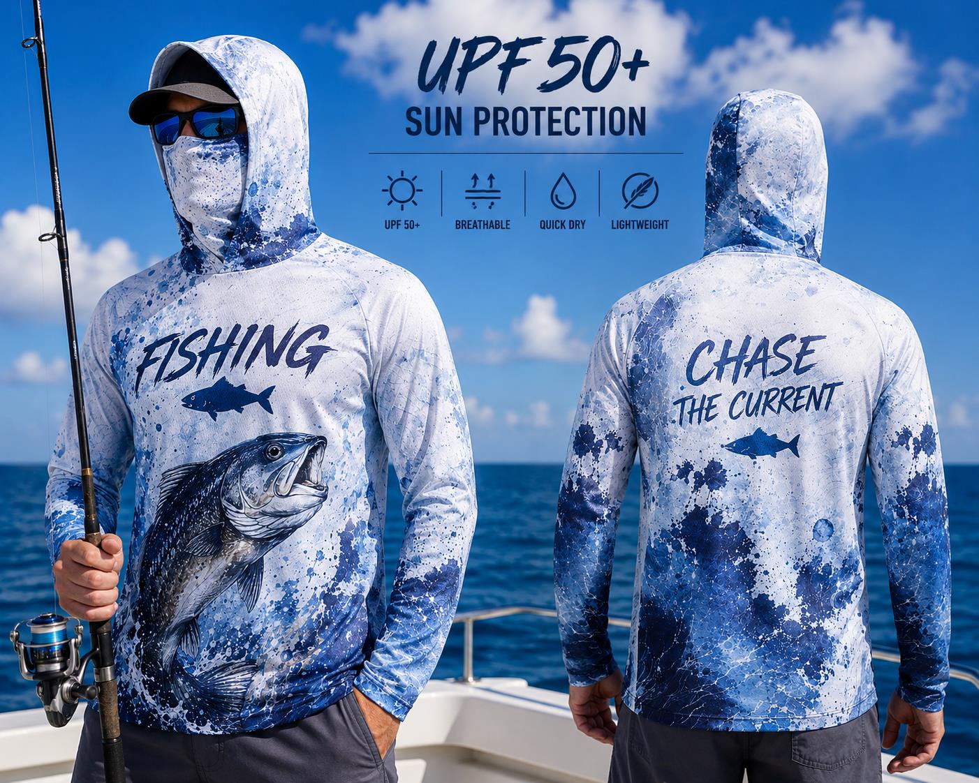 Męska koszulka wędkarska z kap – Fishing Hoodie recenzja i cena