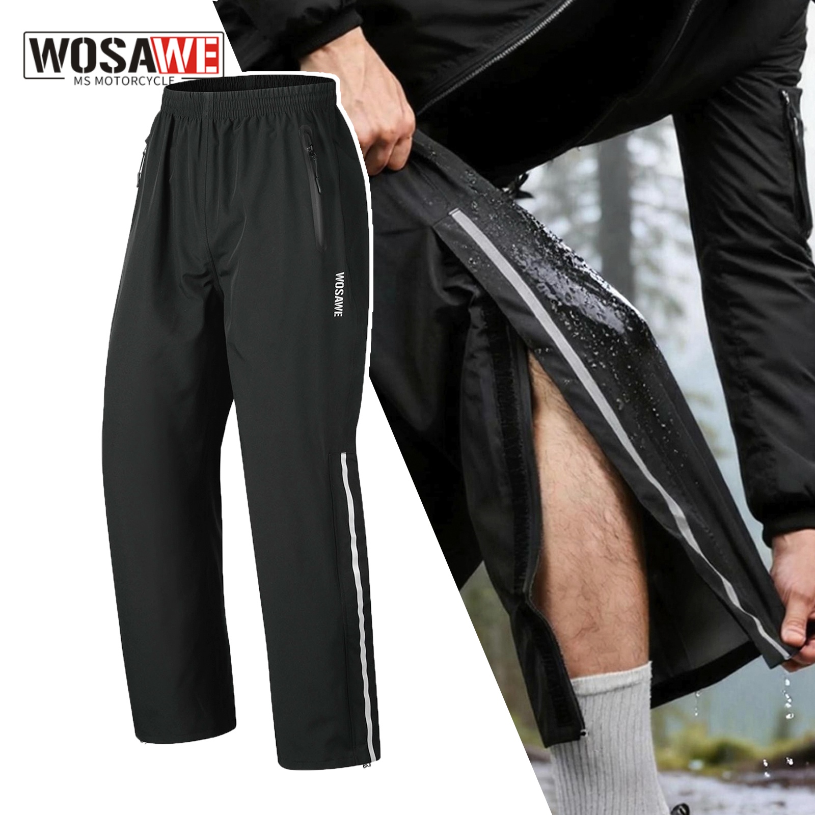 Spodnie przeciwdeszczowe WOSAW – Fishing Pants Waterproof recenzja i cena